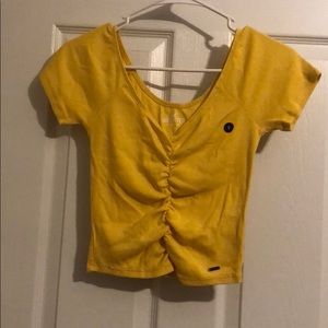 Yellow crop top